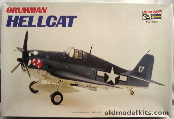 Hasegawa 1/32 Grumman Hellcat F6F-3/5 - F6F-3 or F6F-5 - (F6F), 1081 plastic model kit